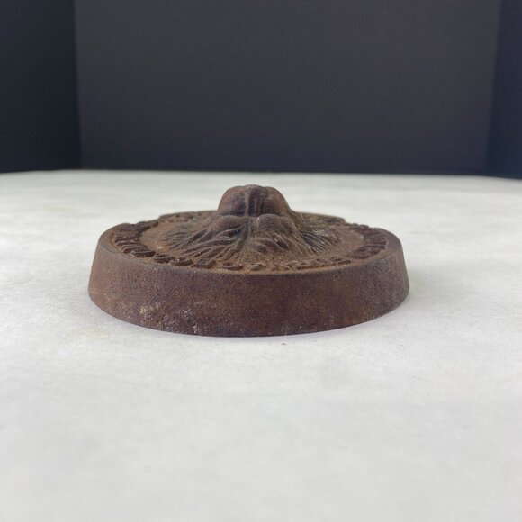 Salvaged Draft Check Cover Lion Head Standard Furnace Omaha NE Advertising - Picture 6 of 10